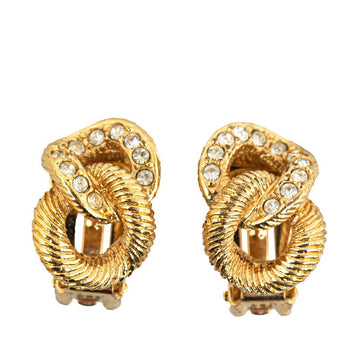 Dior Rhinestone Twist Earring G   Dior
