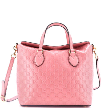 Signature Fold Over Tote Guccissima Leather Medium