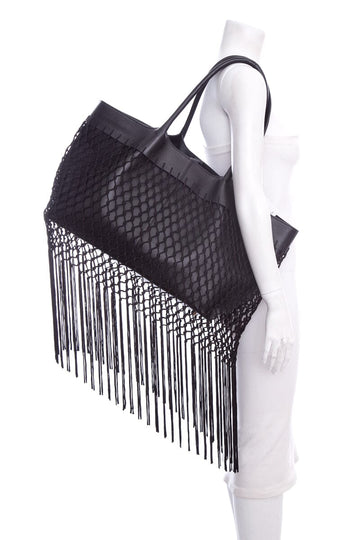 Gabriela Hearst Black Handbag Fringe Tote