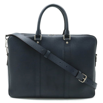 LOUIS VUITTON Louis Vuitton Tiger PDV Port Documentary Voyager PM Business Bag 2WAY Shell Bag Ocean Blue M306