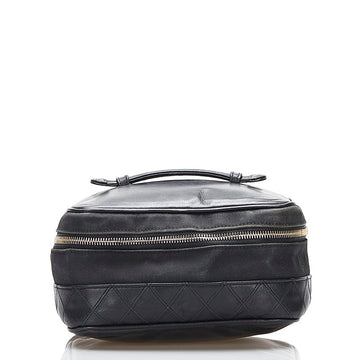 Chanel Cocomark Vanity Bag Handbag Black Leather  Chanel