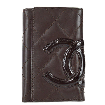 Chanel 2005-2006 Cambon Ligne Key Case Brown Calfskin