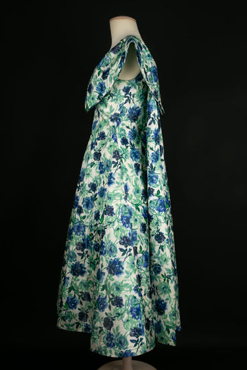 Robe fleurie en taffetas