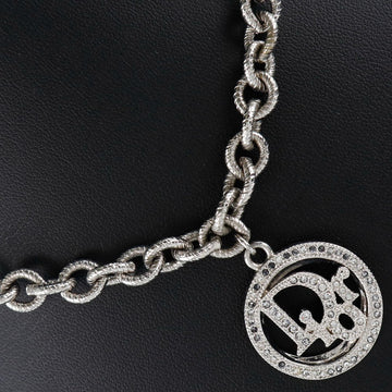Christian Dior Dior necklace metal x fake pearl x line stone French made silver about 45.5g  ? Secondary? A ranked quality necklace ?brand ?