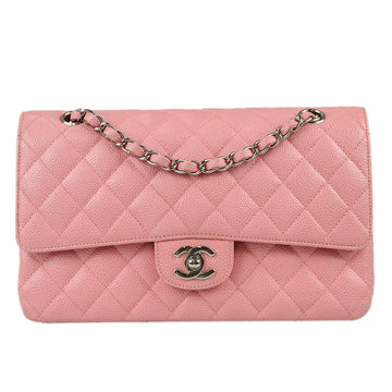 Chanel 2004-2005 Classic Double Flap Medium SHW Pink Caviar