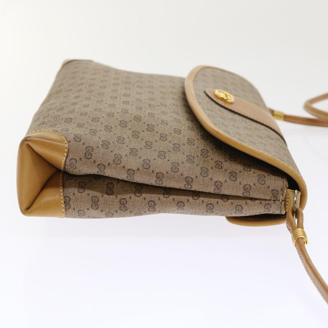 GUCCI Micro GG Canvas Shoulder Bag PVC Leather Beige 14•001•5364 ep1026