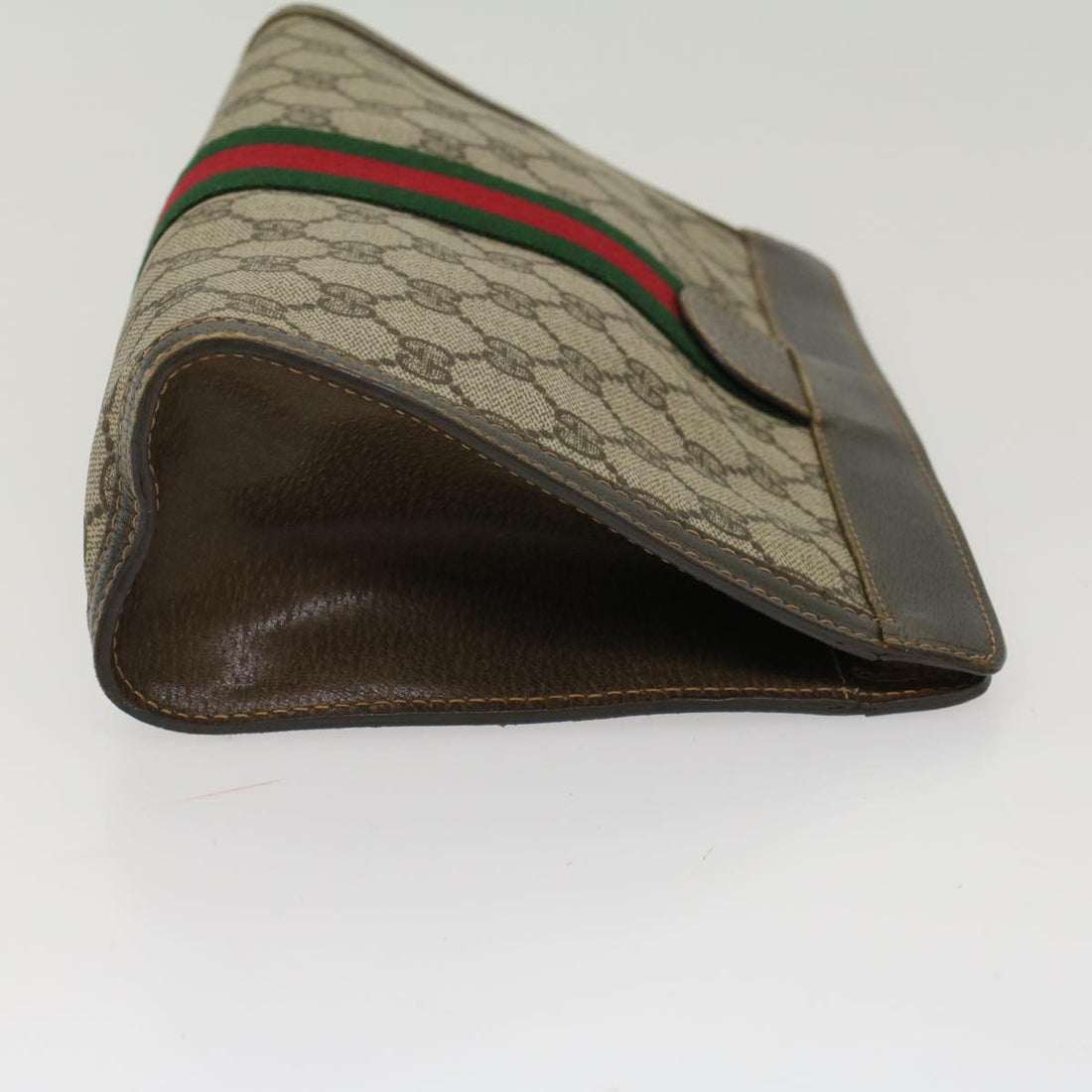 GUCCI GG Canvas Web Sherry Line Clutch Bag Beige 41•014•2125•28 ep1043