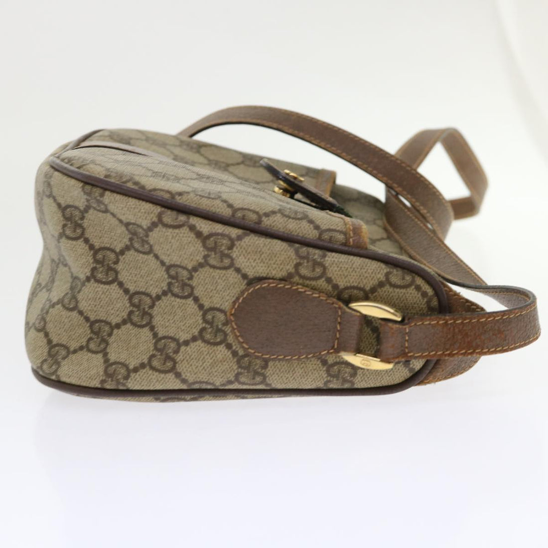 GUCCI GG Canvas Web Sherry Line Shoulder Bag Beige Red 001•58•6177 ep1075