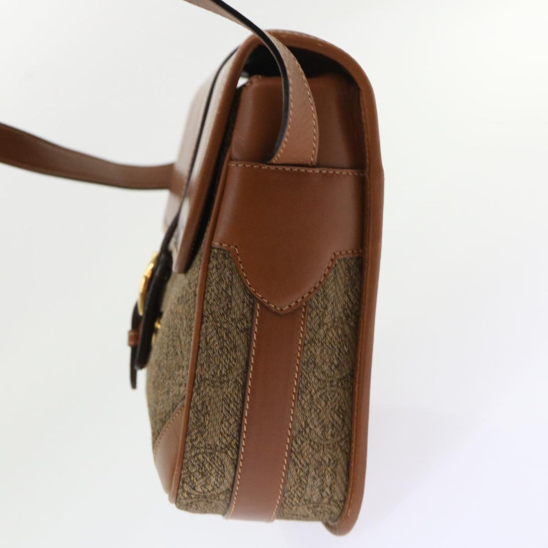 GUCCI Shoulder Bag Canvas Leather Brown 001-113-0613 ep1095