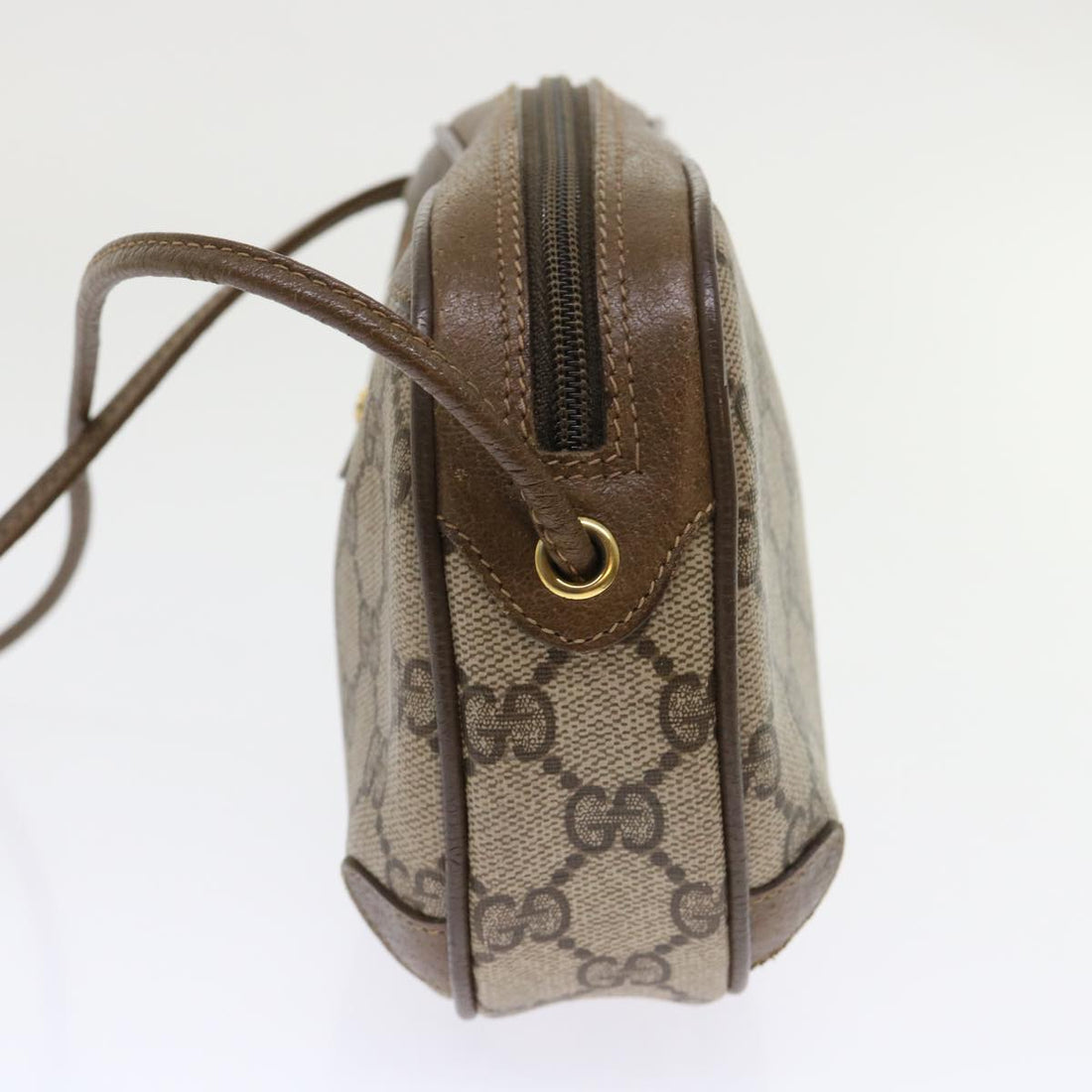GUCCI GG Canvas Web Sherry Line Shoulder Bag Beige Red 89.02.066 ep1110