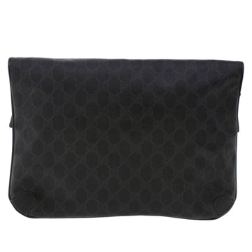 GUCCI GG Canvas Clutch Bag PVC Leather Black 156.02.075 ep1120