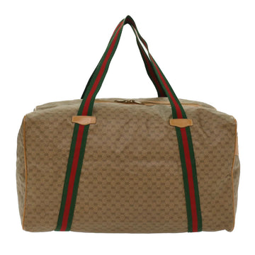 GUCCI Micro GG Canvas Web Sherry Line Boston Bag Beige Red Green ep1122