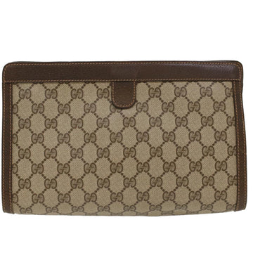 GUCCI GG Canvas Web Sherry Line Clutch Bag Beige Red 156.01.033 ep1221
