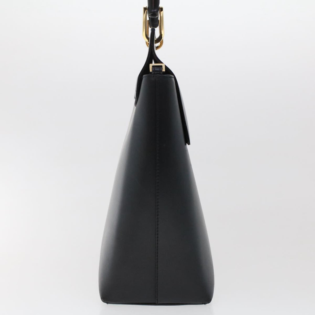 GUCCI Bamboo Shoulder Bag Leather Black ep1264