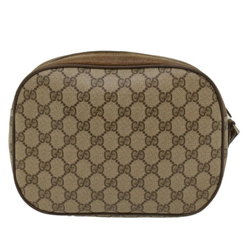 GUCCI GG Canvas Web Sherry Line Clutch Bag PVC Leather Beige Red ep1269