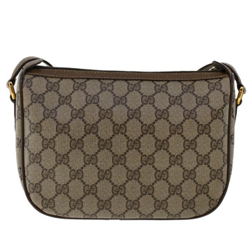 GUCCI GG Canvas Web Sherry Line Shoulder Bag PVC Leather Beige Red ep1330