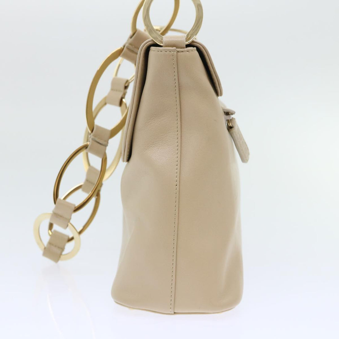 GUCCI Shoulder Bag Leather Beige 001•3444•180 ep1364