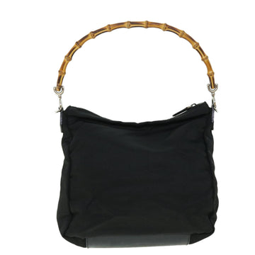 GUCCI Bamboo Shoulder Bag Nylon 2way Black 000•2058•0509•5 ep1372
