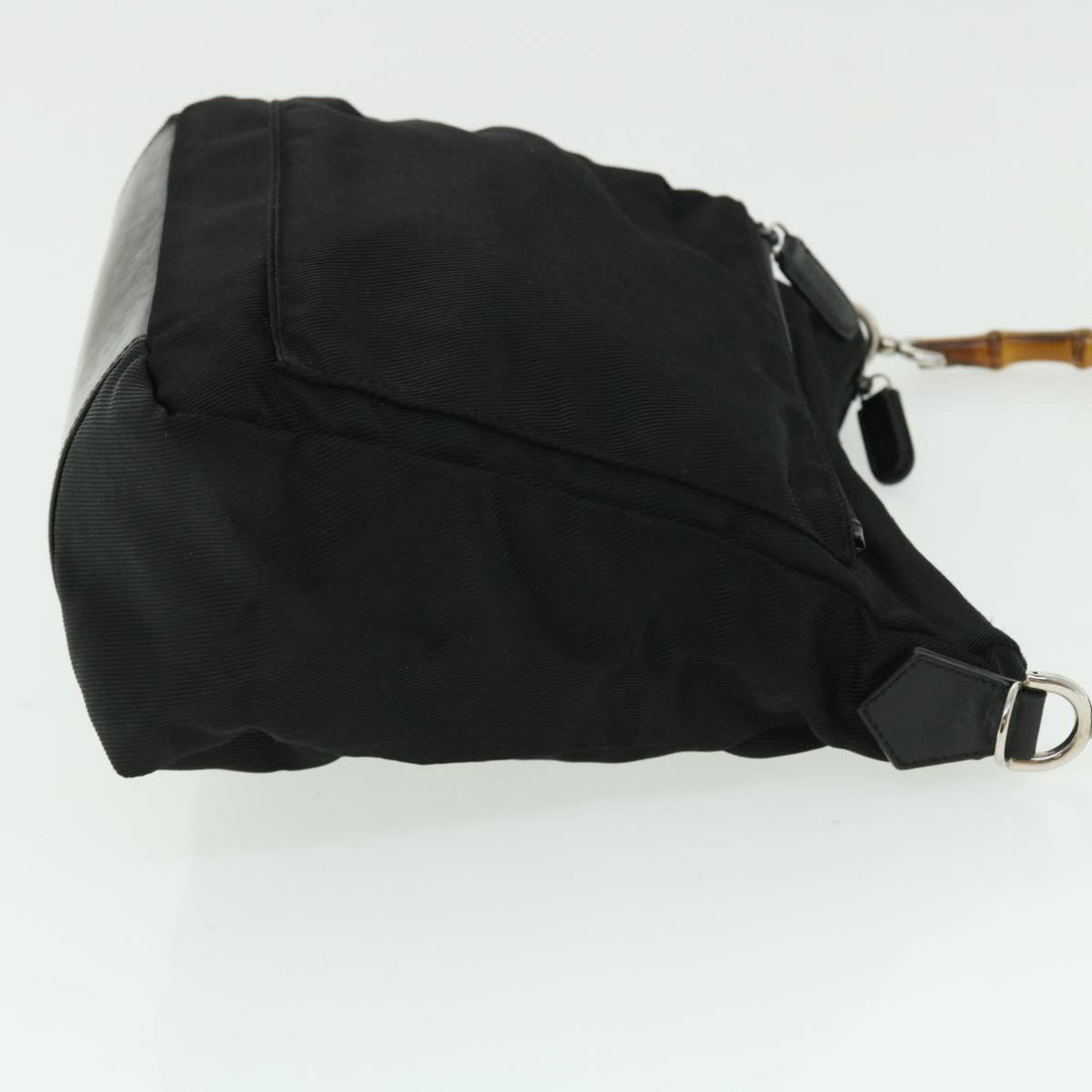 GUCCI Bamboo Shoulder Bag Nylon 2way Black 000•2058•0509•5 ep1372
