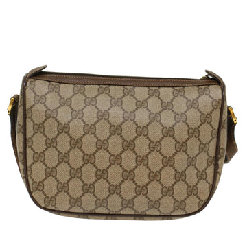 GUCCI GG Canvas Web Sherry Line Shoulder Bag PVC Leather Beige Red ep1392
