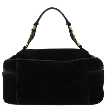 GUCCI Vanity Cosmetic Pouch Suede Leather Black 032.106.0140 ep1402