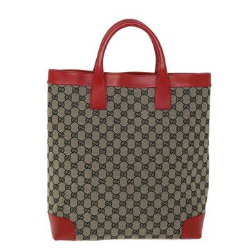GUCCI GG Canvas Tote Bag Beige Black Red ep1412