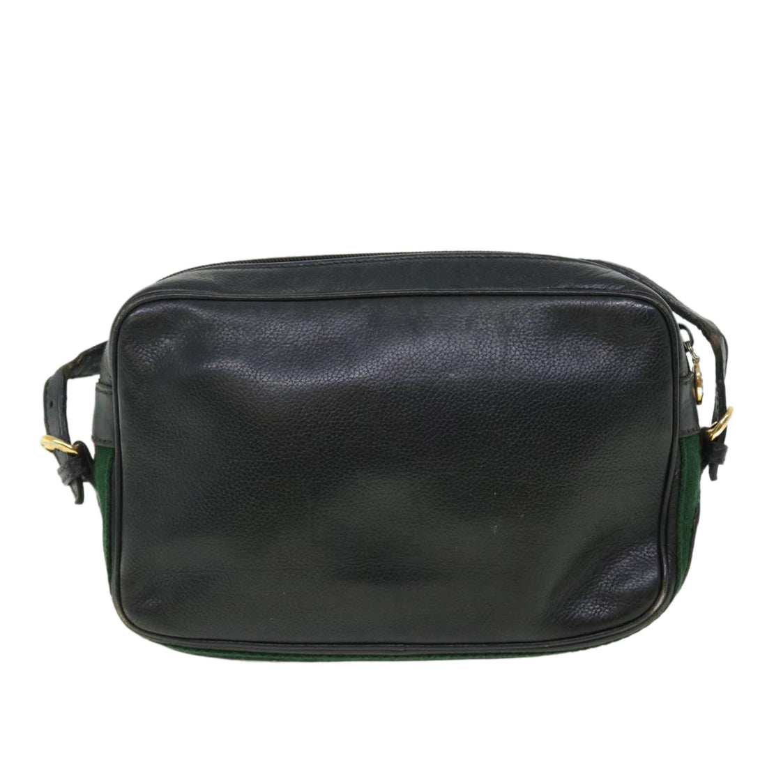 GUCCI Web Sherry Line Shoulder Bag Leather Black Red 007 261 0052 ep1557