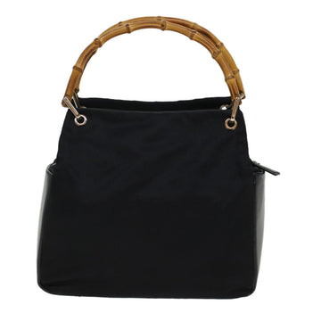 GUCCI Bamboo Hand Bag Nylon Black 000 3444 0580 ep1560
