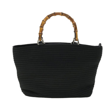 GUCCI Bamboo Hand Bag Canvas Black ep1561