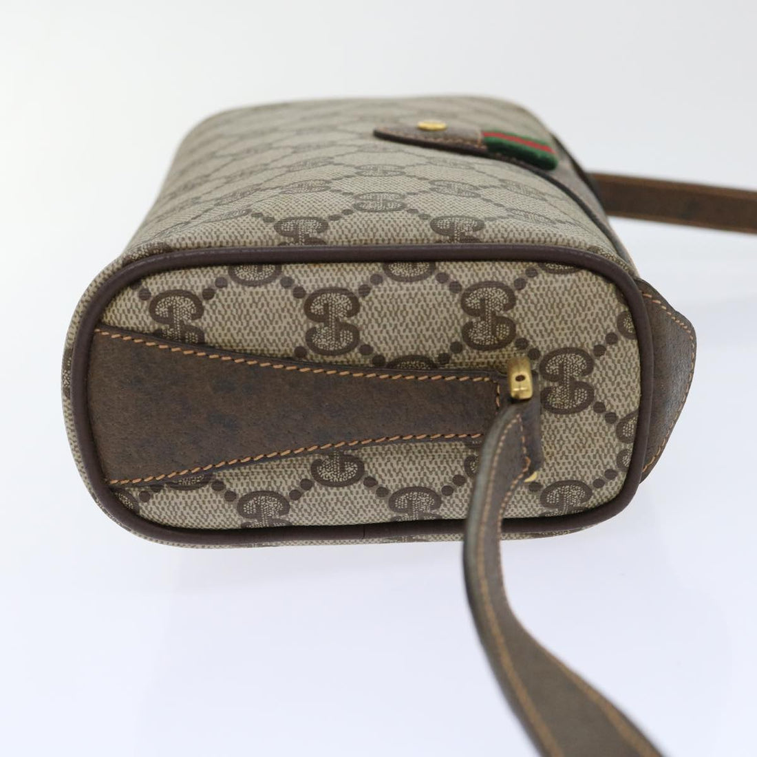 GUCCI GG Canvas Web Sherry Line Shoulder Bag Beige Red 89 02 018 ep1563