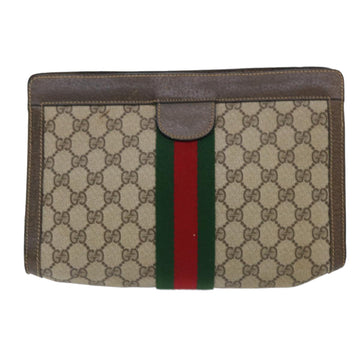 GUCCI GG Canvas Web Sherry Line Clutch Bag Beige Red Green 89 01 002 ep1566