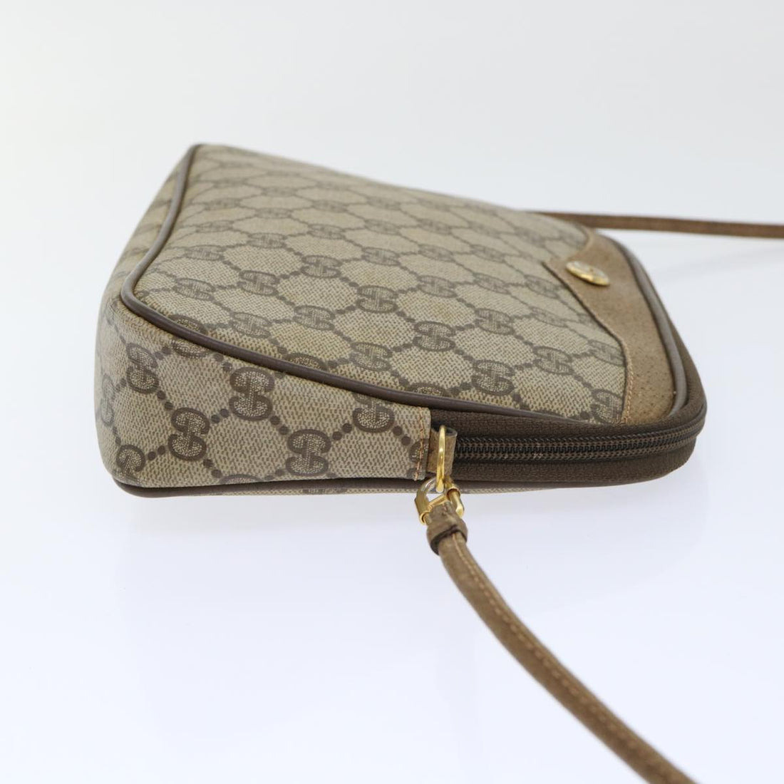 GUCCI GG Canvas Shoulder Bag PVC Leather Beige 97 02 068 ep1569