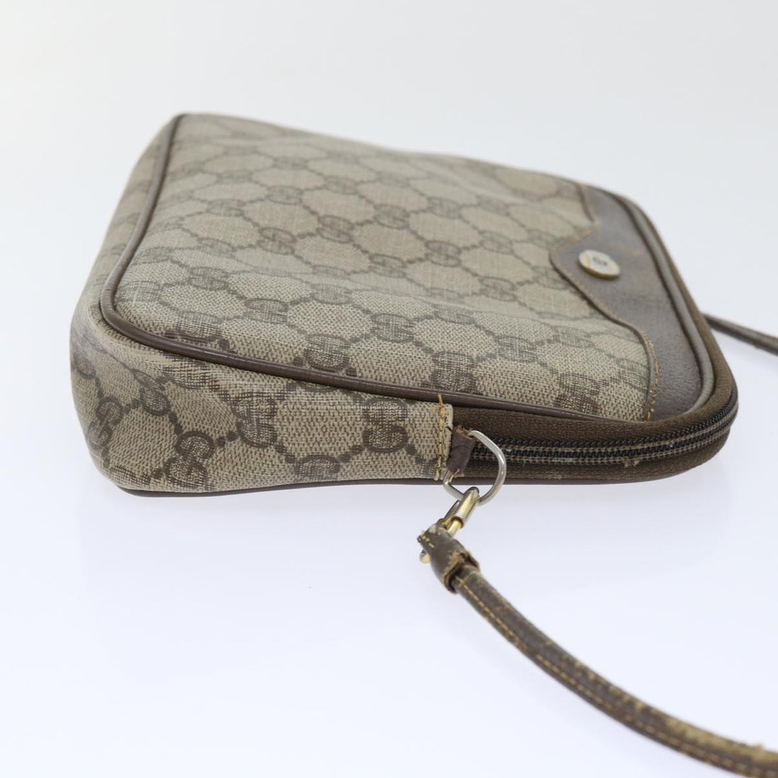 GUCCI GG Canvas Shoulder Bag PVC Leather Beige 97 02 068 ep1573