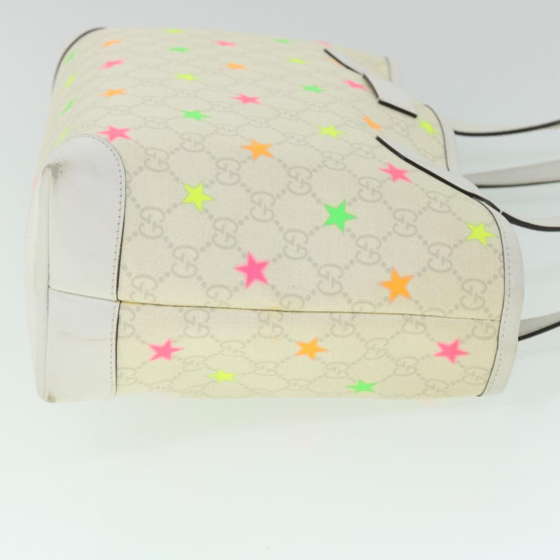 GUCCI GG Canvas Star Tote Bag PVC Leather White 309499 ep1600