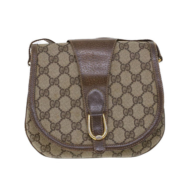 GUCCI GG Canvas Shoulder Bag PVC Leather Beige ep1615