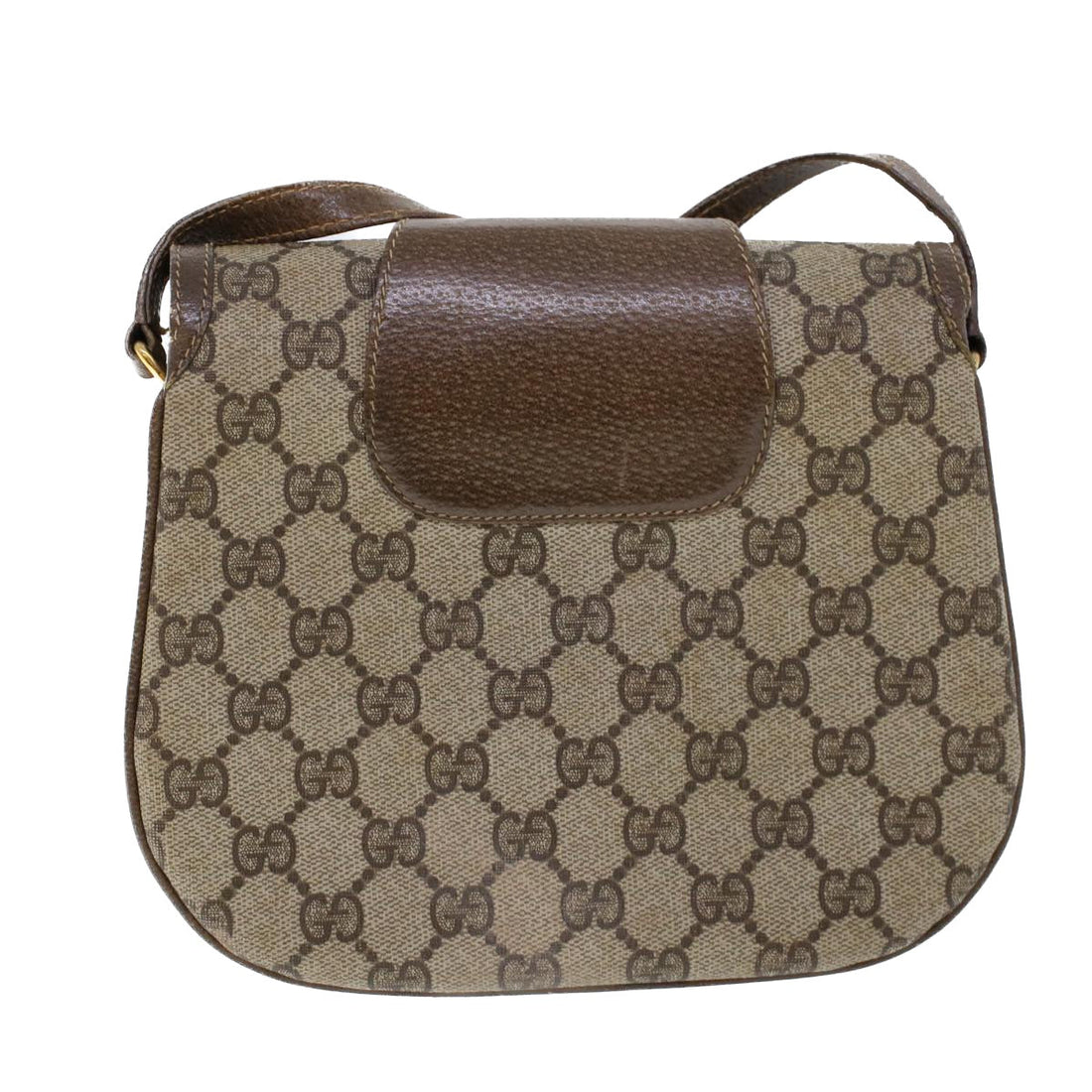 GUCCI GG Canvas Shoulder Bag PVC Leather Beige ep1615