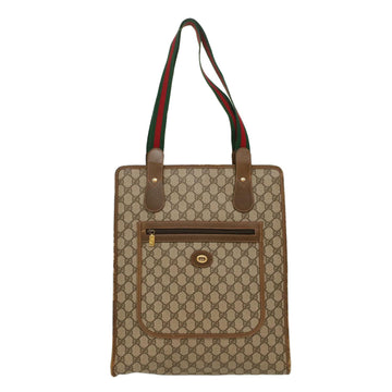 GUCCI GG Canvas Web Sherry Line Tote Bag Beige Red Green 89 02 092 ep1616