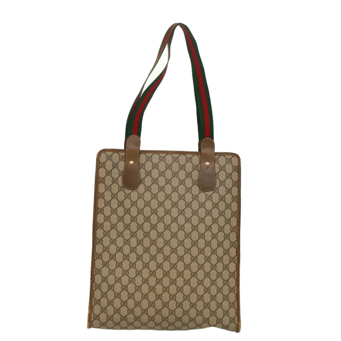 GUCCI GG Canvas Web Sherry Line Tote Bag Beige Red Green 89 02 092 ep1616