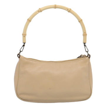 GUCCI Bamboo Shoulder Bag Leather Beige 001 3865 ep1627