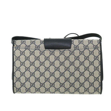 GUCCI GG Canvas Shoulder Bag PVC Leather Navy ep1671