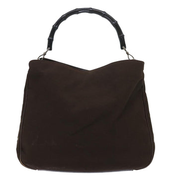 GUCCI Bamboo Shoulder Bag Nylon Brown 001 1577 1781 ep1693