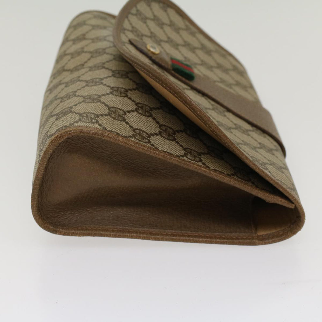 GUCCI GG Canvas Web Sherry Line Clutch Bag Beige Red Green 89 01 030 ep1704