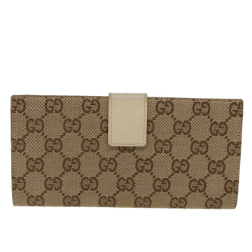 GUCCI GG Canvas Long Wallet Beige 120931 ep1722