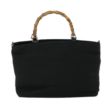 GUCCI Bamboo Hand Bag Canvas Black 002 2058 0439 5 ep1794