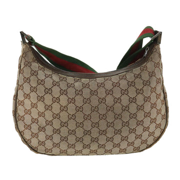 GUCCI GG Canvas Web Sherry Line Shoulder Bag Beige Red Green 122790 ep1805