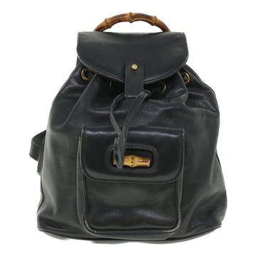 GUCCI Bamboo Backpack Leather Black 003 2058 0030 ep1813