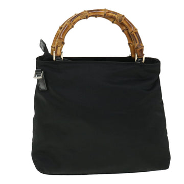 GUCCI Bamboo Hand Bag Nylon 2way Black 002 2058 0508 5 ep1817