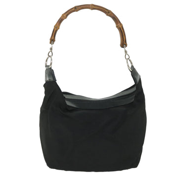 GUCCI Bamboo Shoulder Bag Nylon Black 000 1956 0531 ep1818