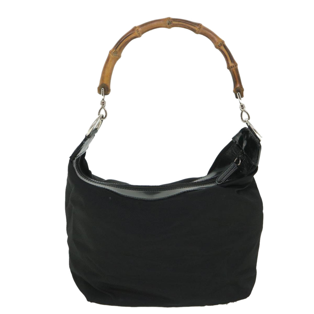 GUCCI Bamboo Shoulder Bag Nylon Black 000 1956 0531 ep1818