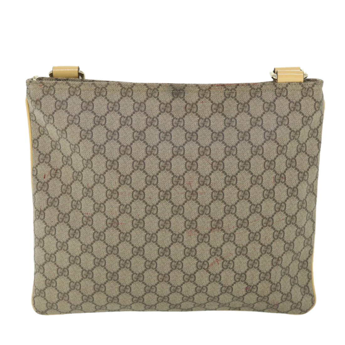 GUCCI GG Canvas Shoulder Bag PVC Leather Beige 201446 ep1824